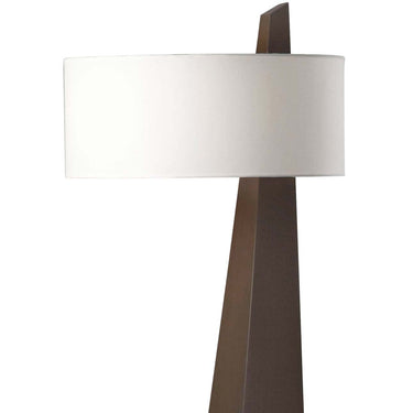 Nova of California Obelisk Floor Lamp 63 Chestnut Wood Linen Shade