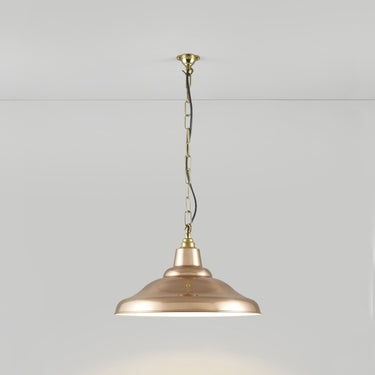 Original BTC School Light Pendant in Polished Copper – detail 6