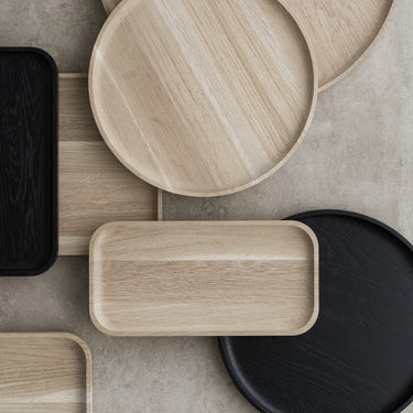 Oku Oak Round Tray Natural Blomus 64548