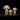 Three gold Atollo table lamps by Oluce in small, medium and large sizes