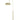 Oluce Berlin-Out arched floor lamp in ivory with a round head on a light studio floor