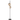Oluce Superluna floor lamp in anodized brass with a black stem
