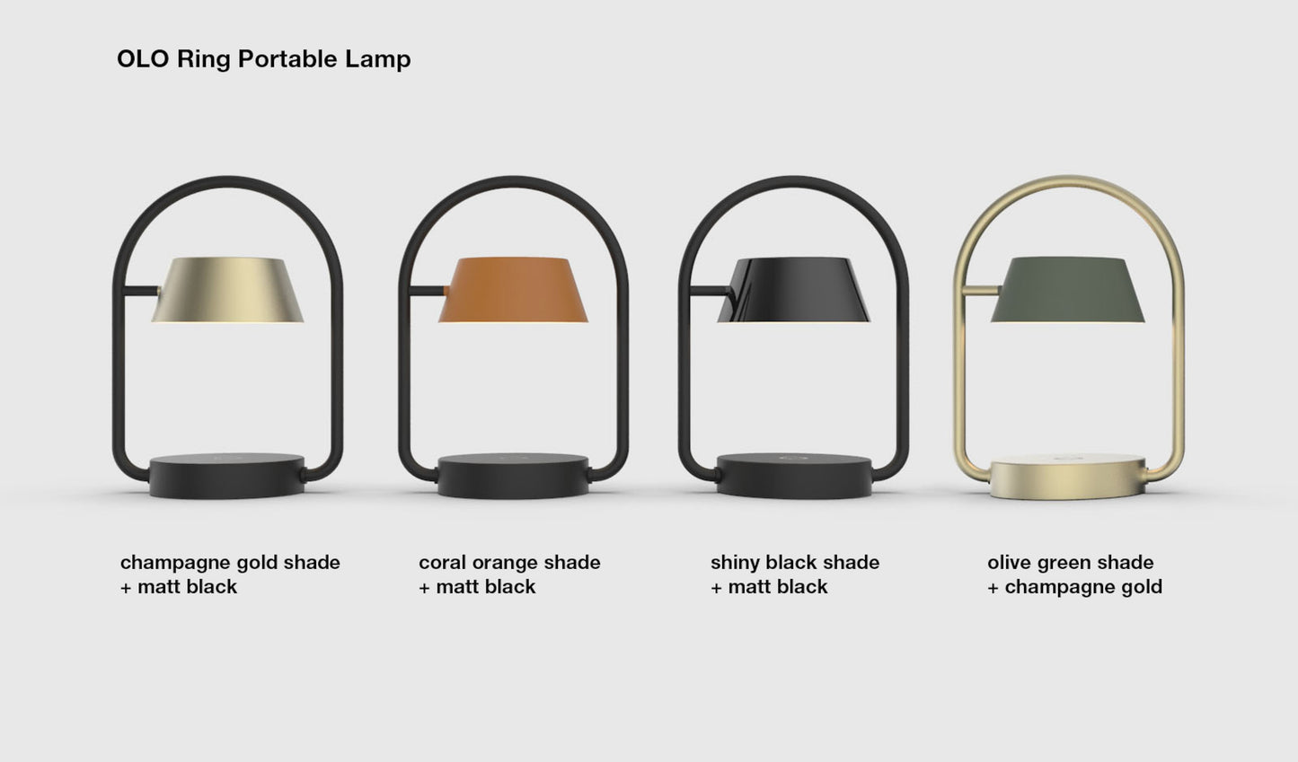 Seed Design Olo Ring Portable Table Lamp Orange