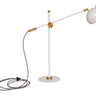 White with Weathered Brass Accents Orwell LED Counterbalance Table Lamp – House of Troy studio photo