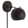 House of Troy Orwell LED Wall Swings in Black with Satin Nickel Accents