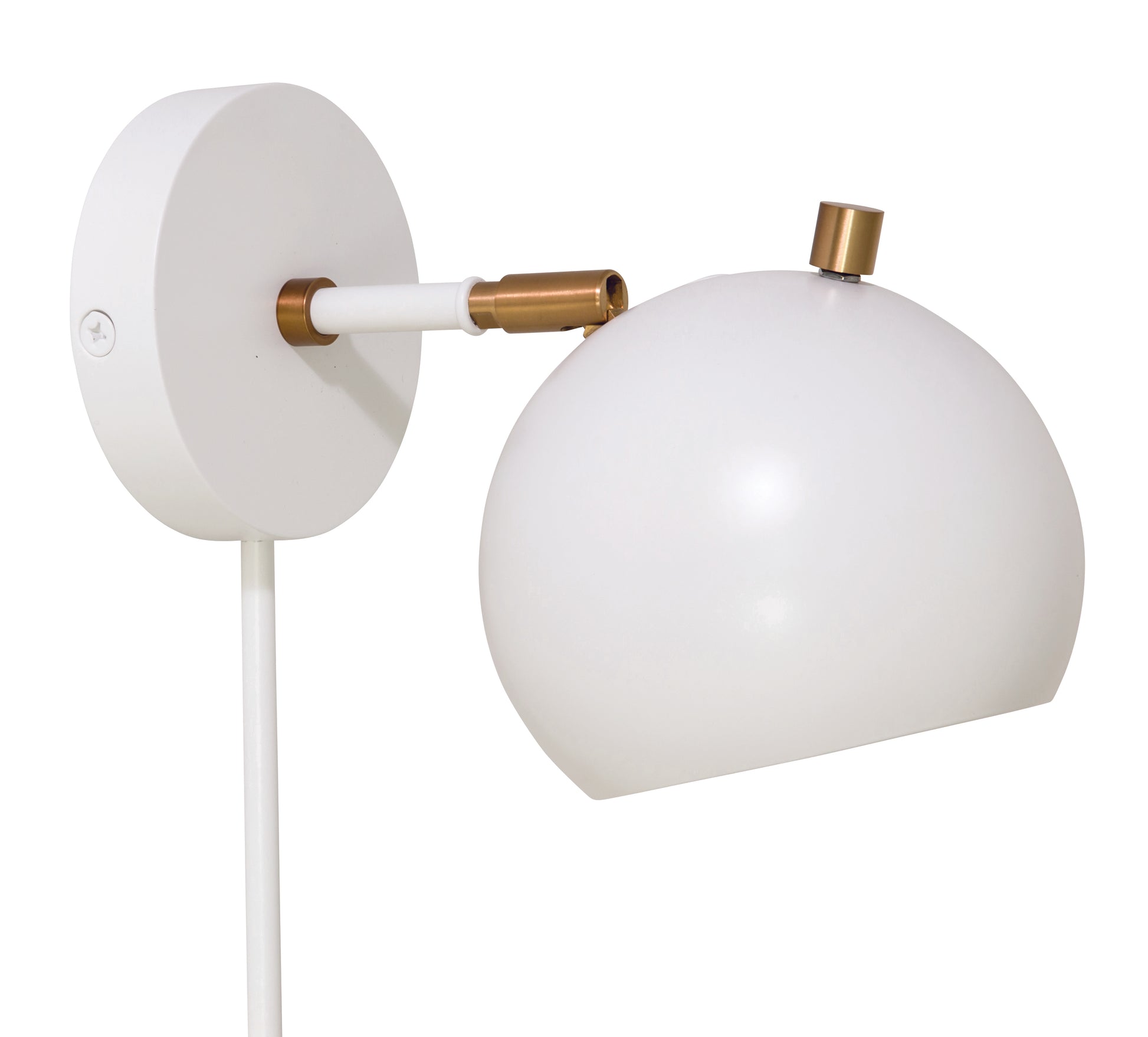 House of Troy Orwell LED Wall Lamp in White with Weathered Brass Accents OR775-WTWB