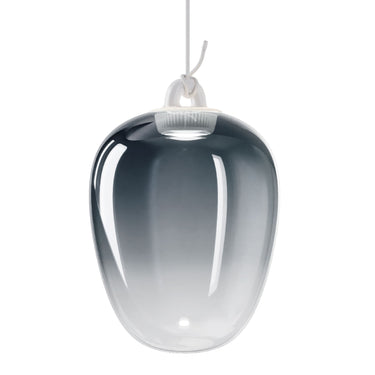 Modern Pyrex glass LED pendant light Oblò by Lodes with marine-inspired silhouette for contemporary interiors