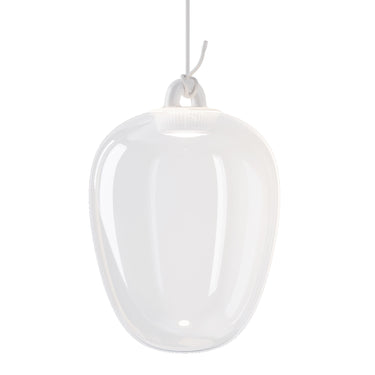 Italian designer pendant light Oblò by Paola Navone with marine-themed glass diffuser and soft ambient LED glow