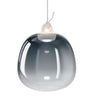 Oblò pendant light by Lodes with Pyrex glass diffuser and nautical-inspired hook design in white and rainbow finish