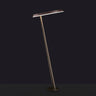 Oluce Amanita 319 outdoor path light in Indian brown on a dark studio background