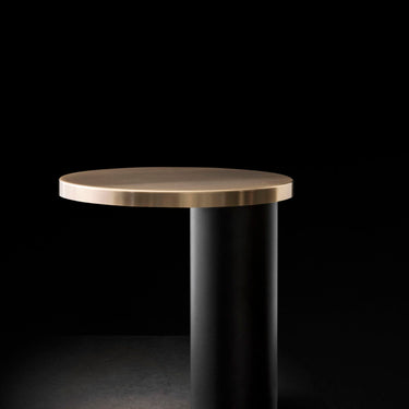 Contemporary Cylinda LED table lamp for bedroom, living room, or hotel interiors