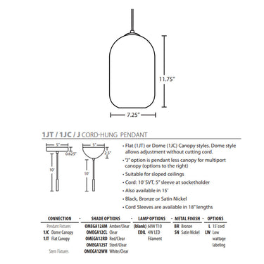Besa Lighting Omega 12 LED Pendant Light