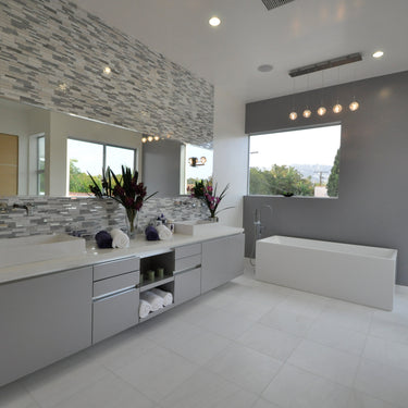 ET2 Orb II bubble glass pendant installed in a room