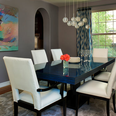 ET2 Orb II bubble glass pendant installed in a room