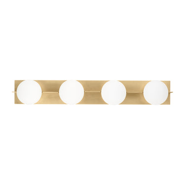 Mid-century style polished nickel bath bar with dimmable G9 bulbs for luxury powder rooms