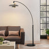 Nova of California Palm Springs Arc Floor Lamp 83 Gunmetal Gray Tonal Shades