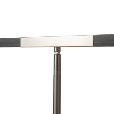 Nova of California Port Table Lamp Led 35 Charcoal Gray Wood Satin Nickel