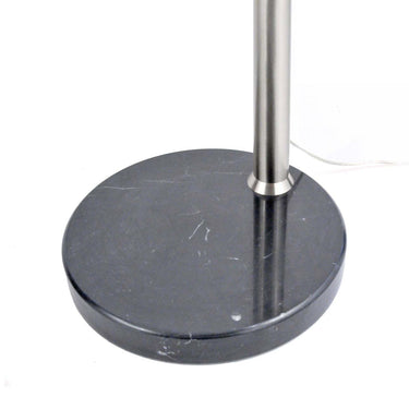Nova of California Polygon 3 Light Arc Floor Lamp 88 Brushed Nickel Matte Black Hand Knotted String Shade