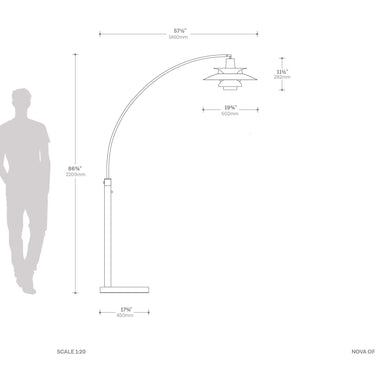 Nova Palm Springs 1-Light Arc Floor Lamp, photo 5