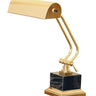 House of Troy Desk/Piano Lamp 10" in Polished Brass with Black Marble