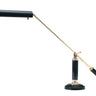House of Troy Counter Balance Polished Brass and Black Marble Piano and Desk Lamps