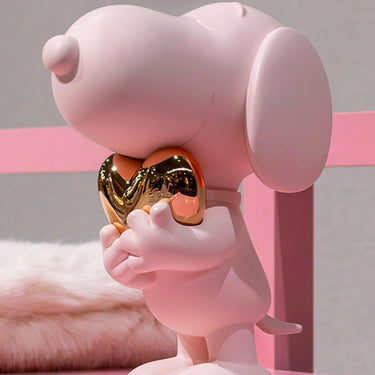 Snoopy Heart by Leblon Delienne, Pastel Pink & Pink Gold colorway, 27 cm – image 2