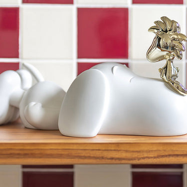 Snoopy & Woodstock by Leblon Delienne, White & Gold colorway, 33 cm – image 3