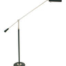 House of Troy Grand Piano Counter Balance Floor Lamps in Black with Satin Nickel Accents