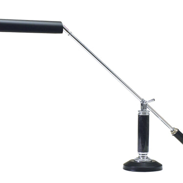 House of Troy Counter Balance Chrome and Black Marble LED Piano and Desk Lamps