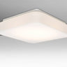 Primo 14 square opal ceiling light, straight-on | Besa Lighting