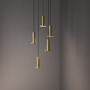 Cielo Plus Chandelier by Pablo – floating glowing LED discs – view 6