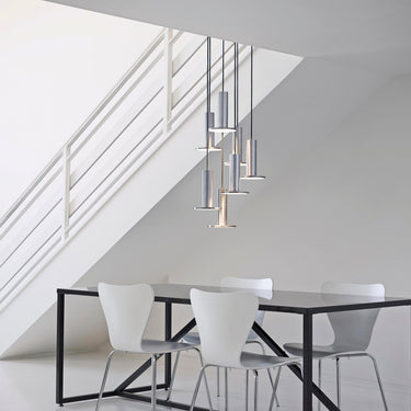 Cielo Plus Chandelier by Pablo – floating glowing LED discs – view 7