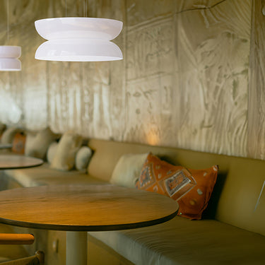 Totem Opal Glass LED Up Down Pendant Light with Dim to Warm by Pablo Designs - image 5