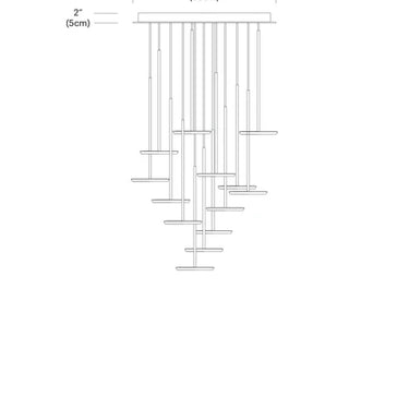 Sky Solo 13-Light Modern LED Chandelier with Dim-to-Warm Technology by Pablo Designs - image 3