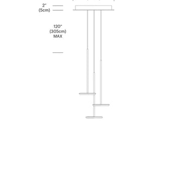 Sky Solo 3-Pendant LED Chandelier – Modern Dim-to-Warm Aluminum Ceiling Light by Pablo Designs - image 3