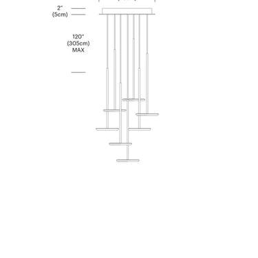 Sky Solo 7-Light LED Pendant Chandelier with Dim-to-Warm Technology by Pablo Designs - image 4