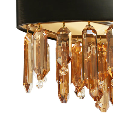 Dining Room Chandelier - 41.5" Black & Brass, Art Deco Style