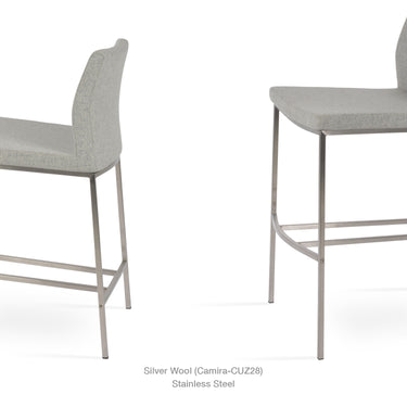 Pasha Metal Stools Fabric by SohoConcept - New