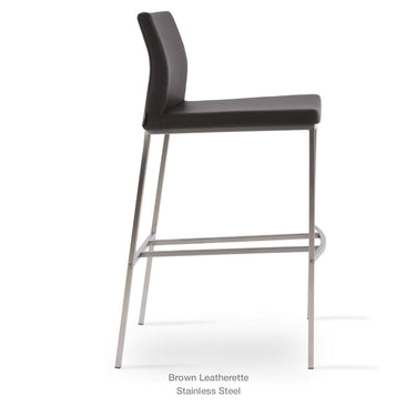 Pasha Metal Stools Leather by SohoConcept - New