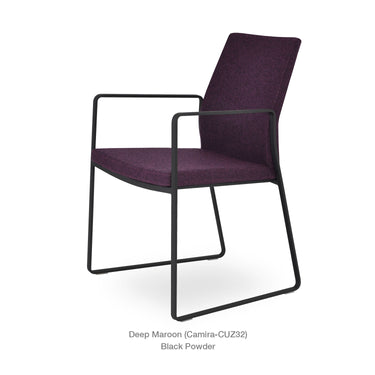 Pasha Sled Arm Chair Fabric by SohoConcept - New
