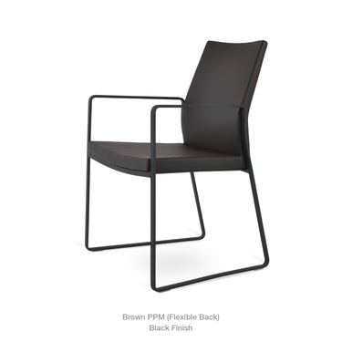 Pasha Sled Arm Chair Leather by SohoConcept - New