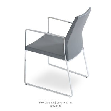 Pasha Sled Arm Chair Leather by SohoConcept - New