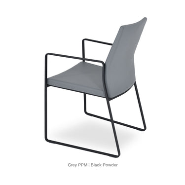 Pasha Sled Arm Chair Leather by SohoConcept - New