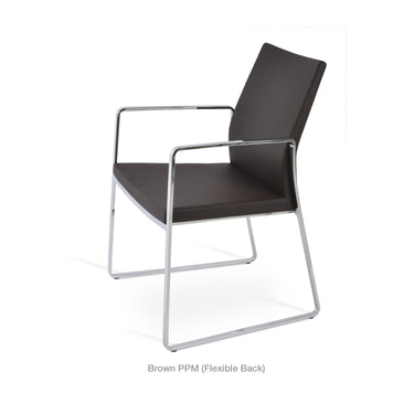 Pasha Sled Arm Chair Leather by SohoConcept - New