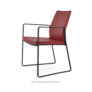 Pasha Sled Arm Chair Leather by SohoConcept - New
