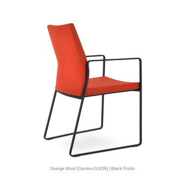 Pasha Sled Arm Chair Fabric by SohoConcept - New