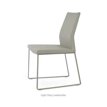 Pasha Sled Chair Leather by SohoConcept - New