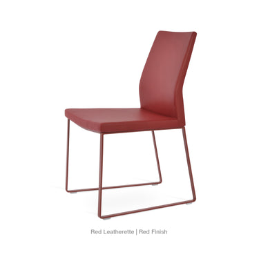 Pasha Sled Chair Leather by SohoConcept - New