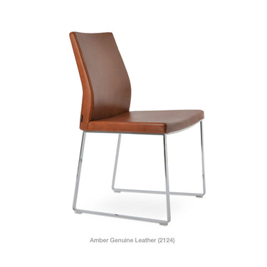 Pasha Sled Chair Leather by SohoConcept - New