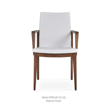 Pasha Wood Arm Chair Leather by SohoConcept - New